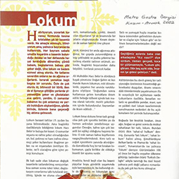 11.12.2002-Metro Gastro Dergisi Kasım-Aralık Sayısı